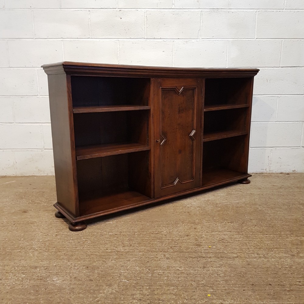 ANTIQUE EDWARDIAN OAK OPEN BOOKCASE C1900 View V