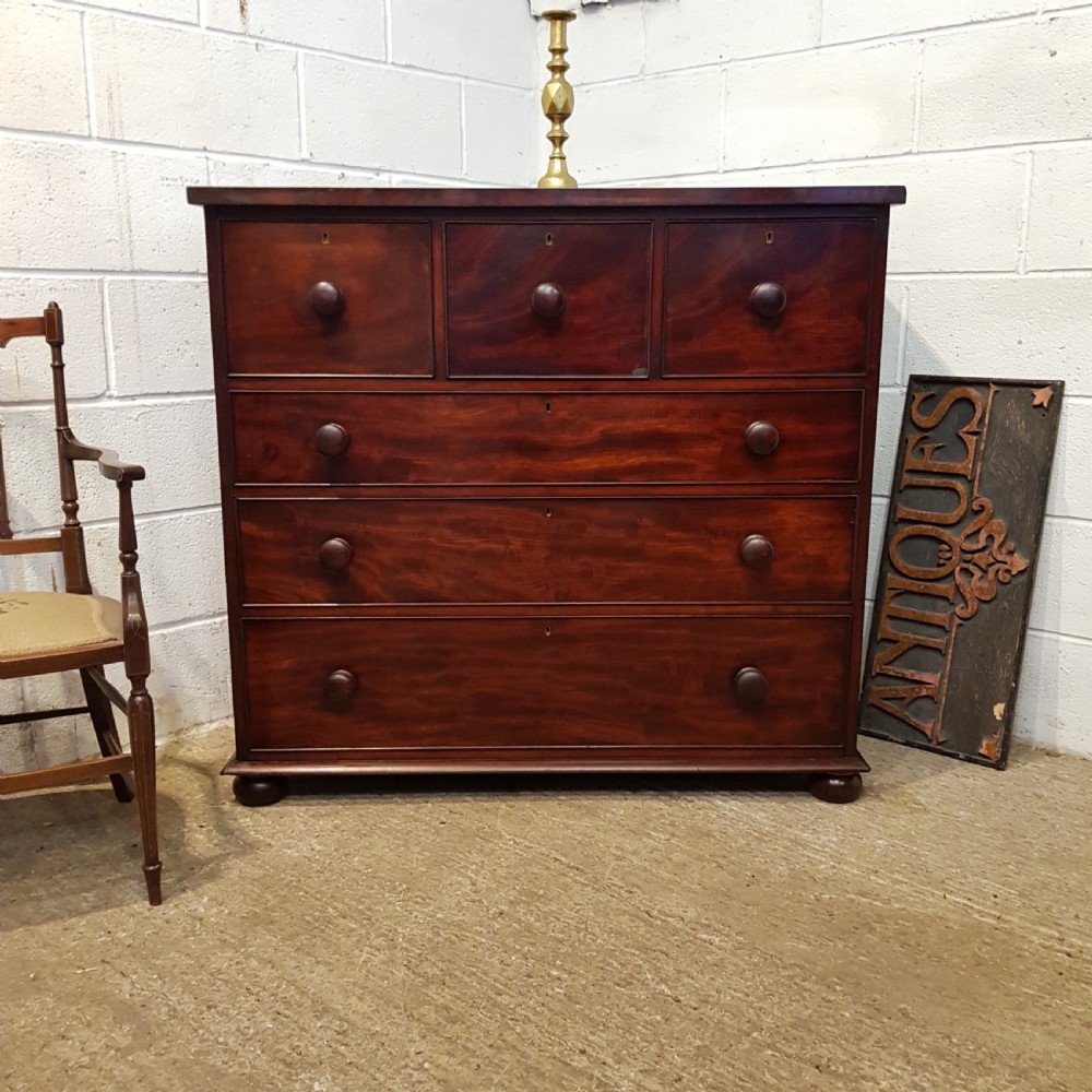 ANTIQUE EARLY 19TH CENTURY MAHOGANY CHEST OF DRAWERS C1840