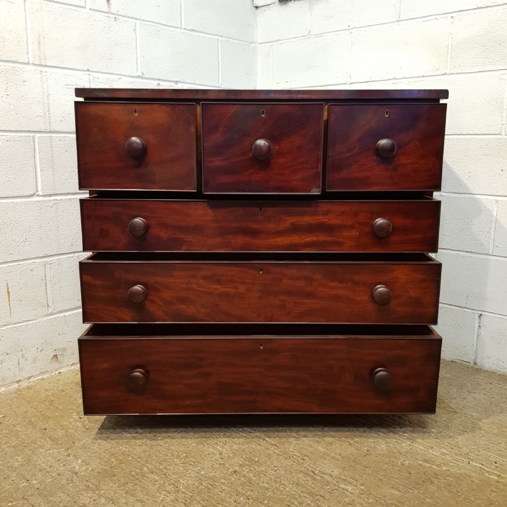ANTIQUE EARLY 19TH CENTURY MAHOGANY CHEST OF DRAWERS C1840 View III