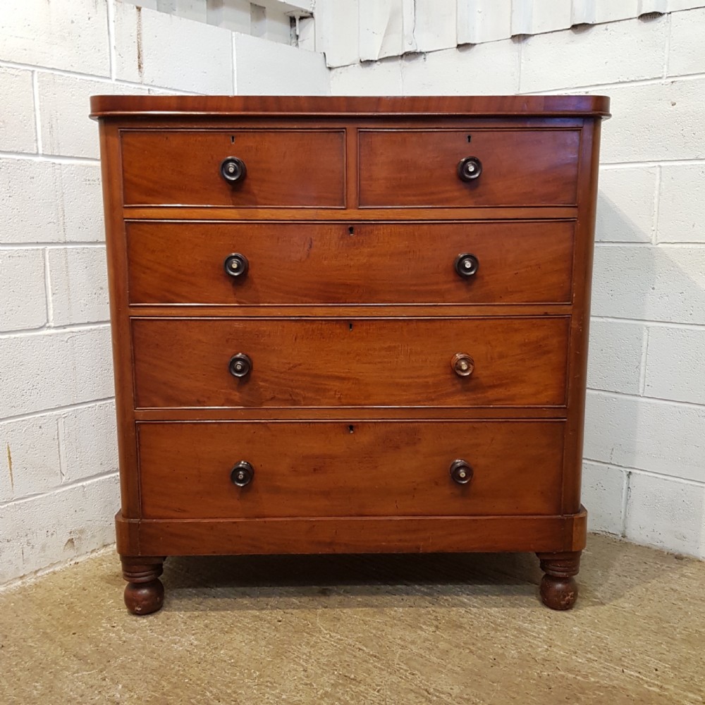 ANTIQUE VICTORIAN MAHOGANY CHEST OF DRAWERS C1880 View II