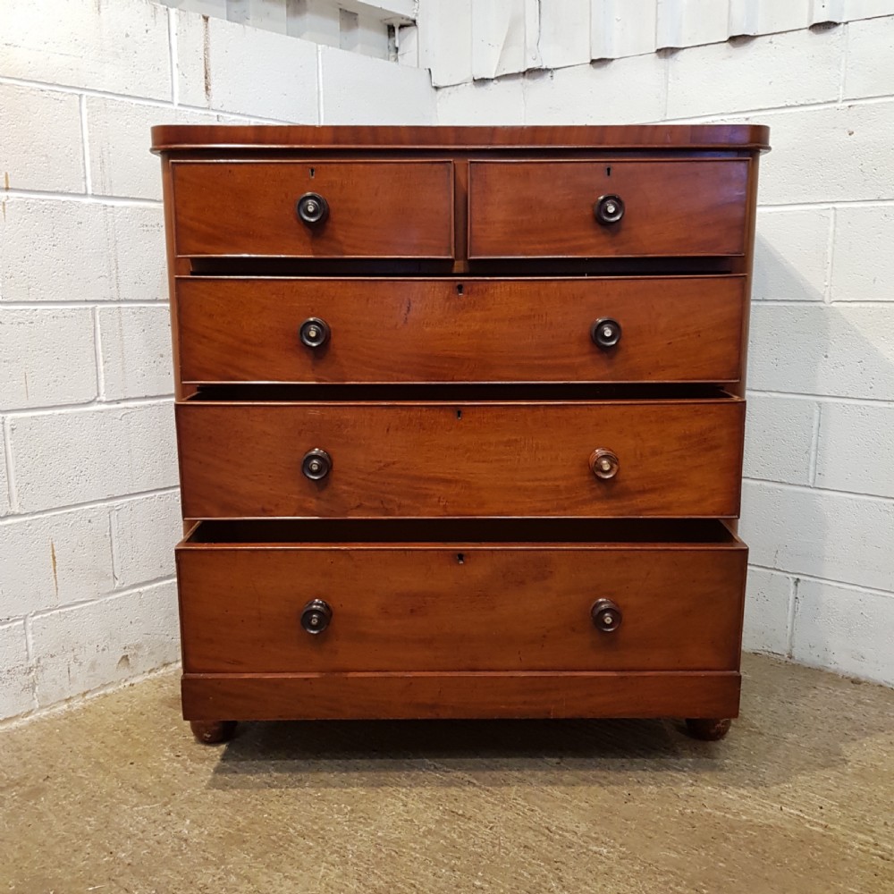 ANTIQUE VICTORIAN MAHOGANY CHEST OF DRAWERS C1880 View III