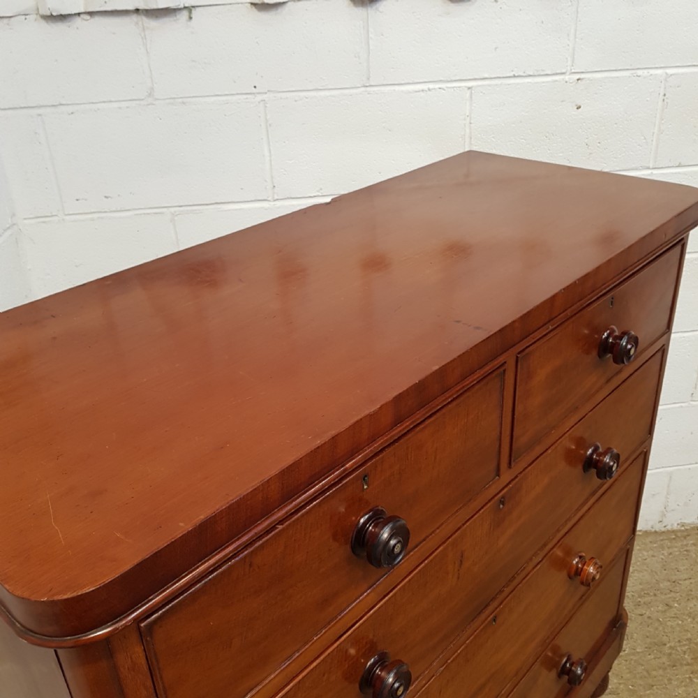 ANTIQUE VICTORIAN MAHOGANY CHEST OF DRAWERS C1880 View IV