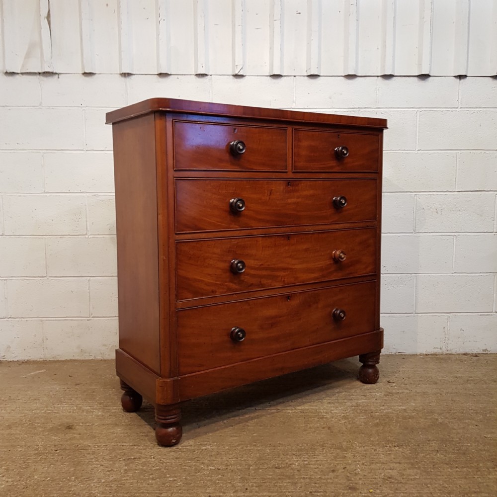 ANTIQUE VICTORIAN MAHOGANY CHEST OF DRAWERS C1880 View V