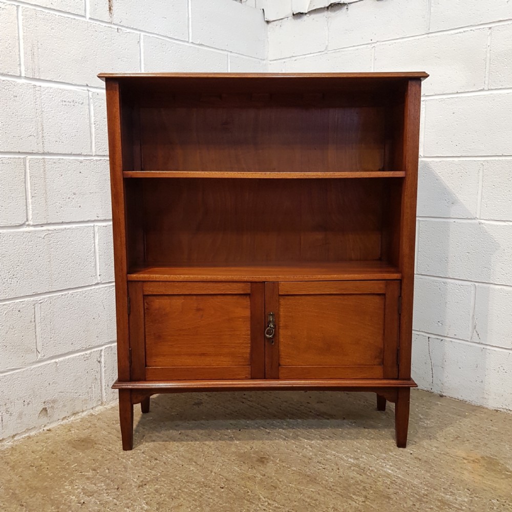 ANTIQUE EDWARDIAN MAHOGANY OPEN BOOKCASE C1900 View II
