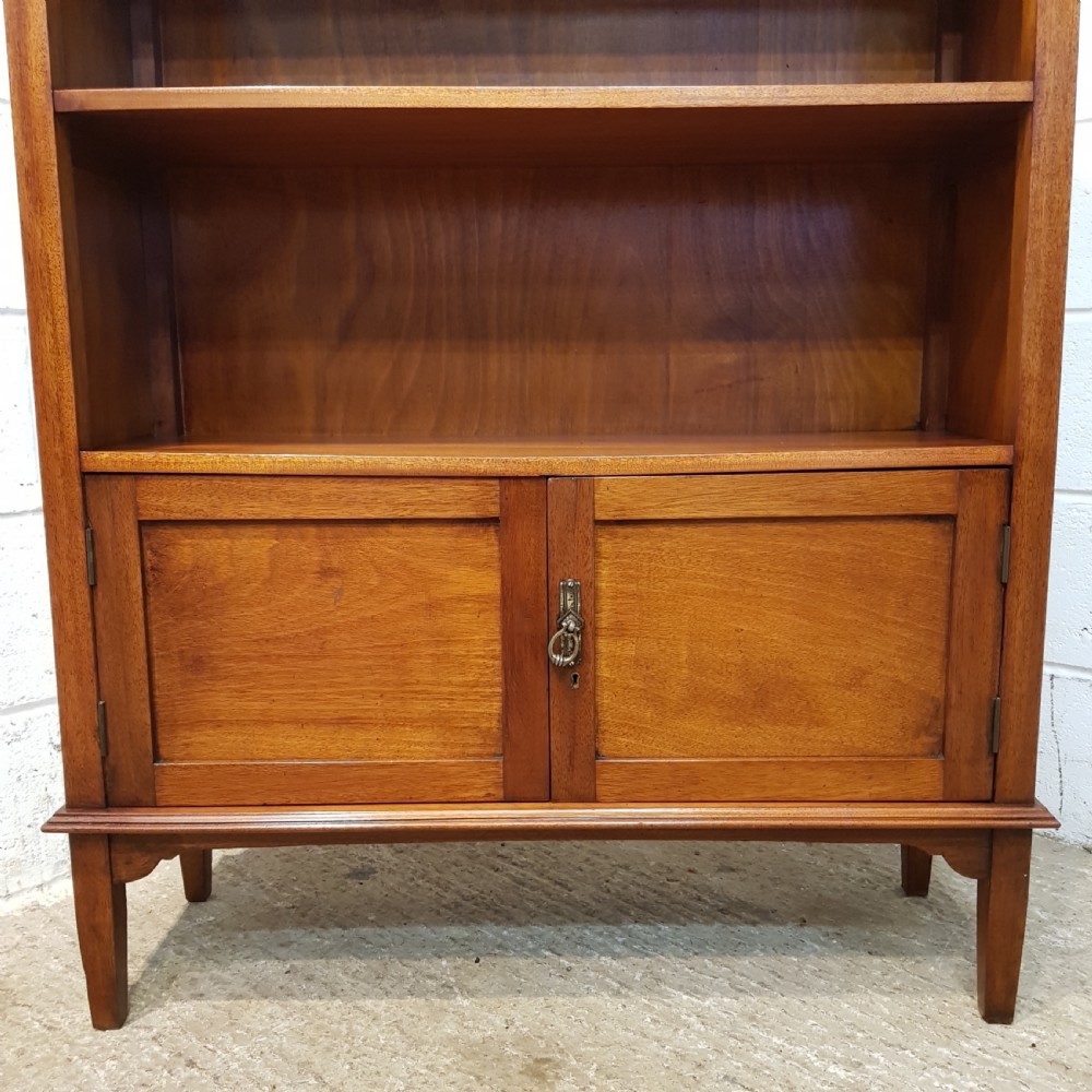 ANTIQUE EDWARDIAN MAHOGANY OPEN BOOKCASE C1900 View IV