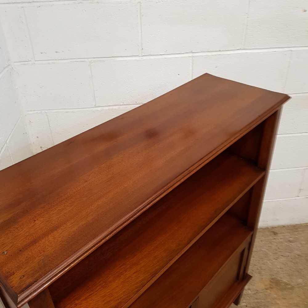 ANTIQUE EDWARDIAN MAHOGANY OPEN BOOKCASE C1900 View V