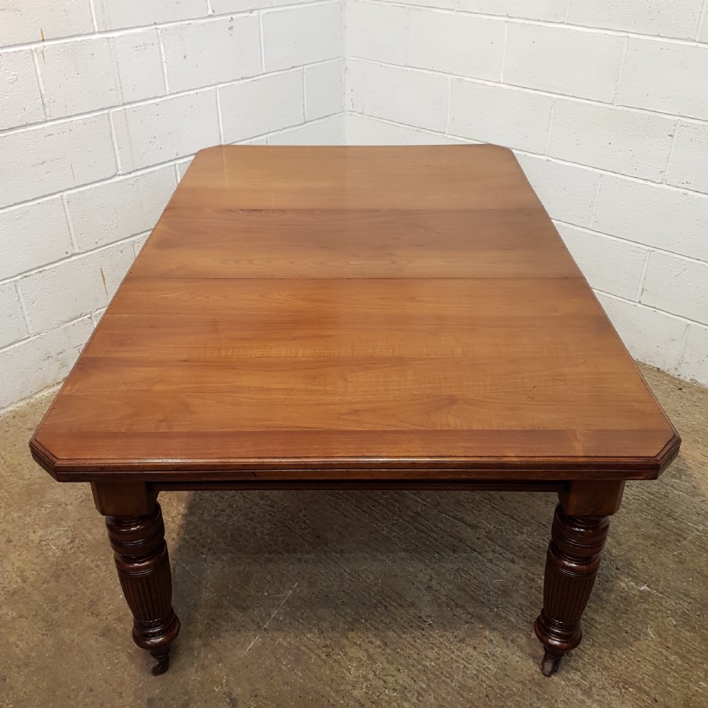ANTIQUE VICTORIAN WALNUT EXTENDING DINING TABLE SEATS 8-10 C1890 View II
