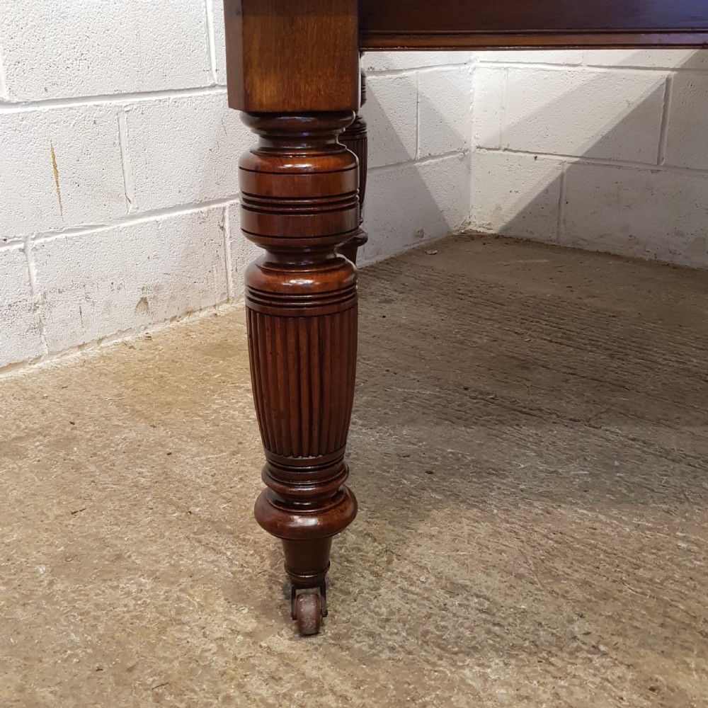 ANTIQUE VICTORIAN WALNUT EXTENDING DINING TABLE SEATS 8-10 C1890 View IV