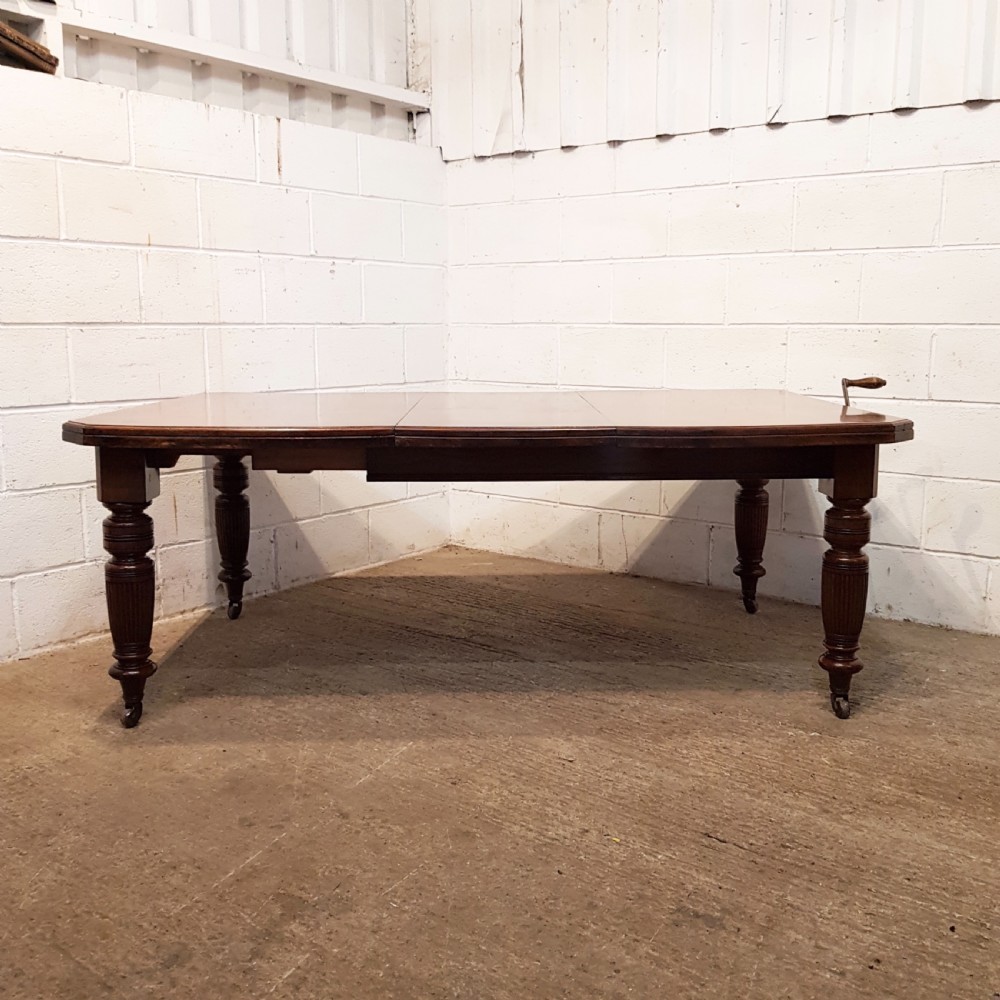 ANTIQUE VICTORIAN WALNUT EXTENDING DINING TABLE SEATS 8-10 C1890 View VI