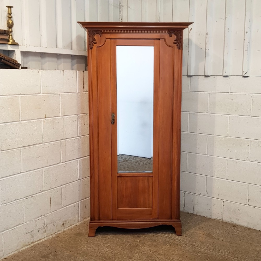 ANTIQUE ARTS & CRAFTS SATINWOOD SINGLE WARDROBE C1900 View VI