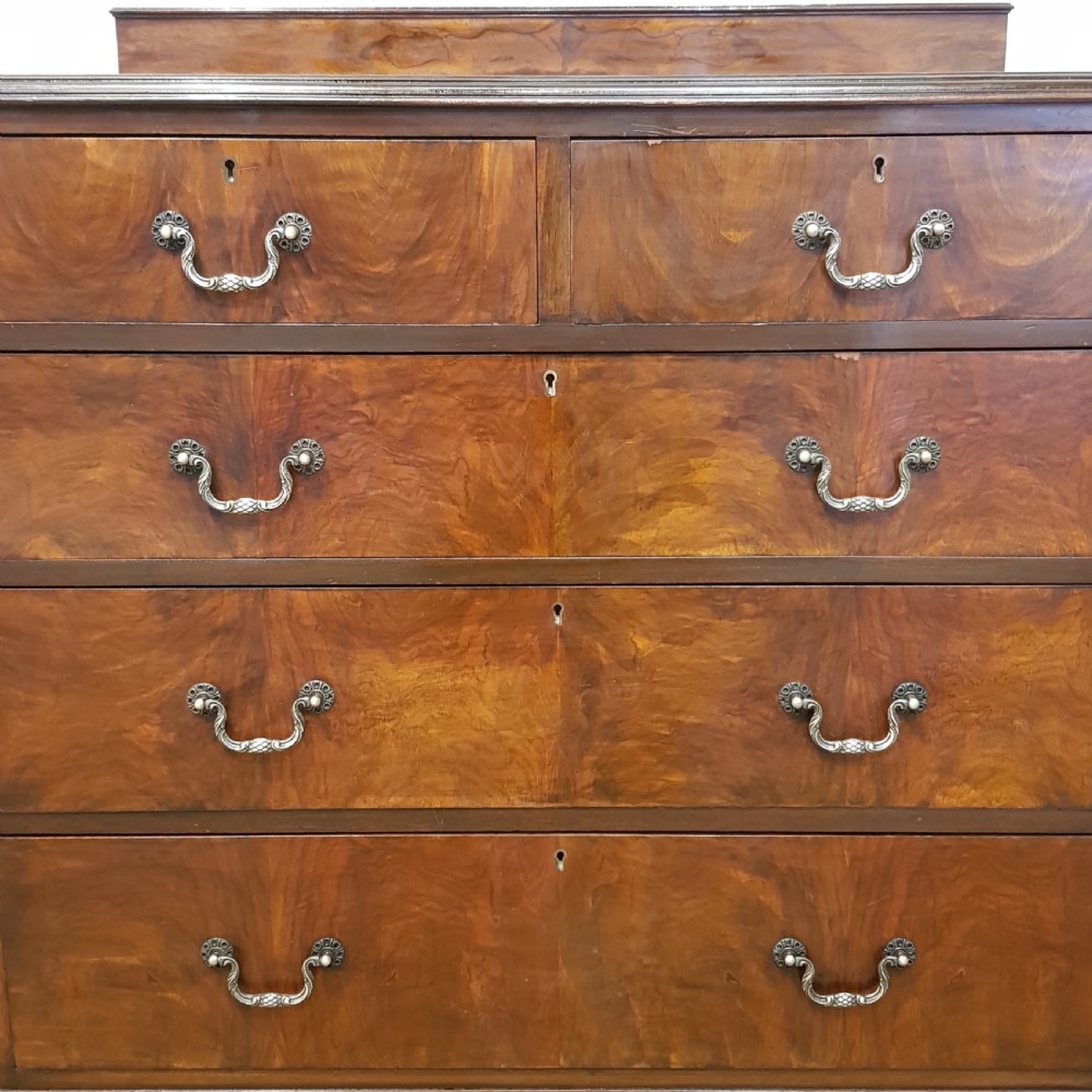 ANTIQUE WALNUT CHEST OF DRAWERS C1920 View III