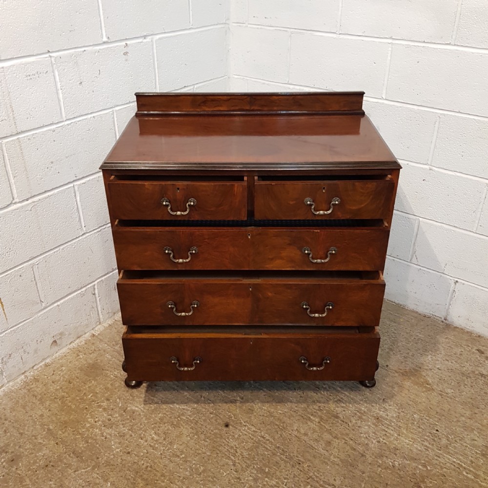 ANTIQUE WALNUT CHEST OF DRAWERS C1920 View VI