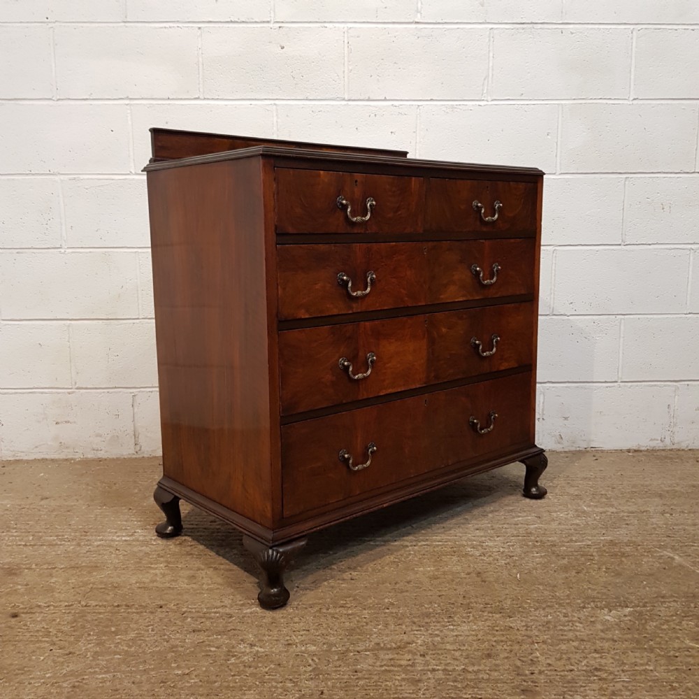 ANTIQUE WALNUT CHEST OF DRAWERS C1920 View VII