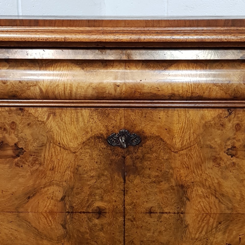 ANTIQUE VICTORIAN BURR WALNUT SECRETAIRE ABATTANT WITH SECRET DRAWERS C1880 View IV