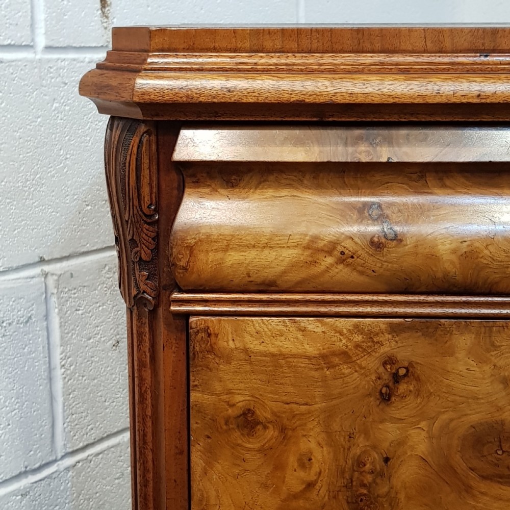 ANTIQUE VICTORIAN BURR WALNUT SECRETAIRE ABATTANT WITH SECRET DRAWERS C1880 View V