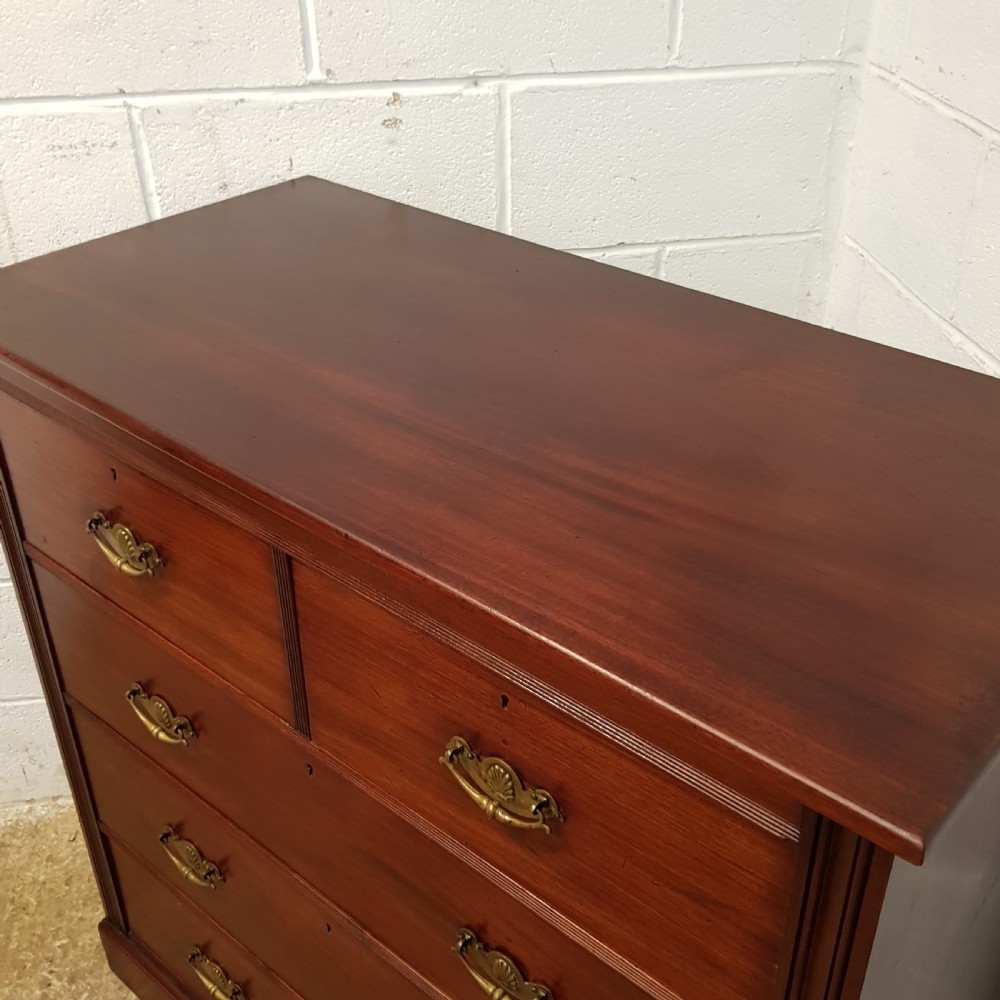 ANTIQUE VICTORIAN MAHOGANY CHEST OF DRAWERS C1890 View IV