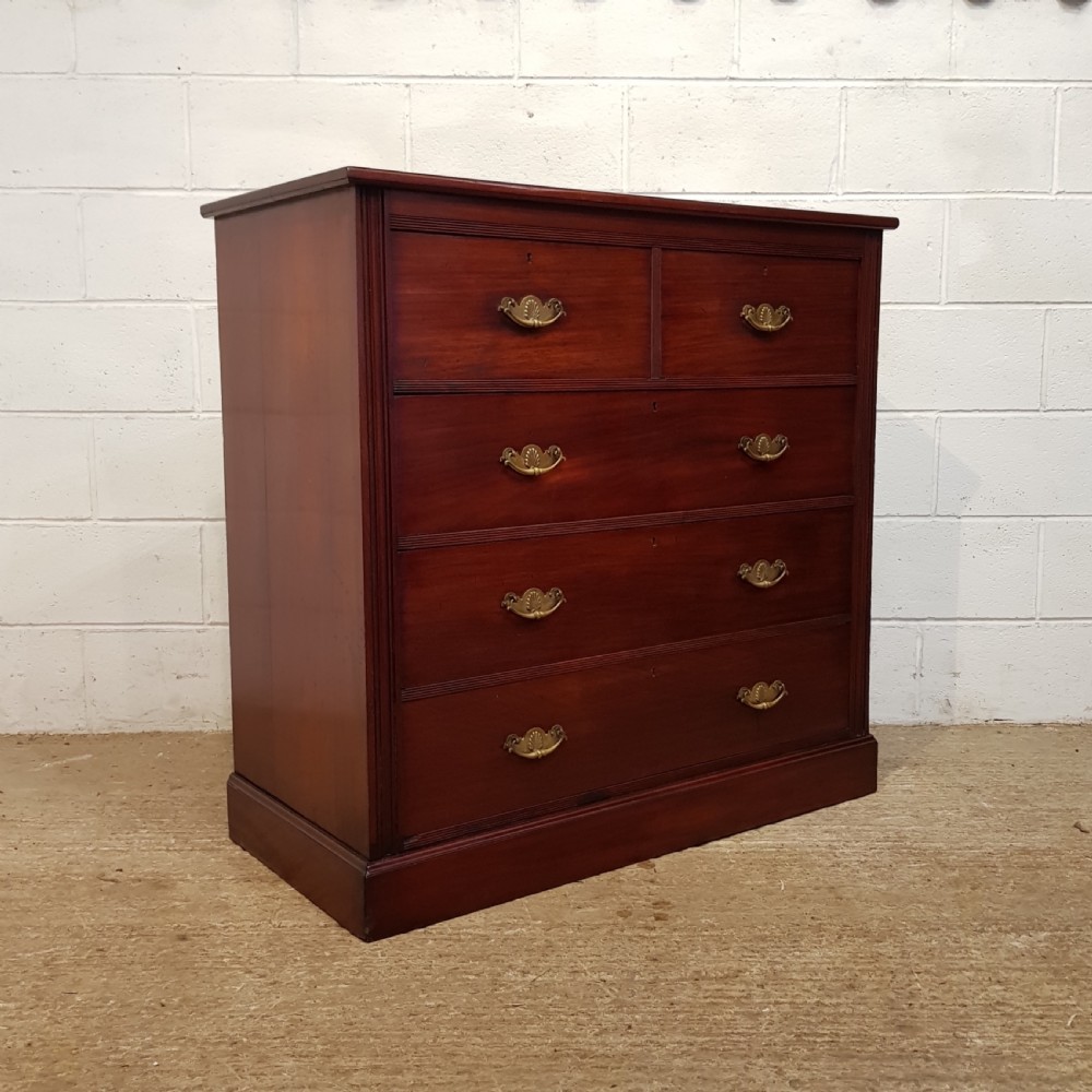 ANTIQUE VICTORIAN MAHOGANY CHEST OF DRAWERS C1890 View VI