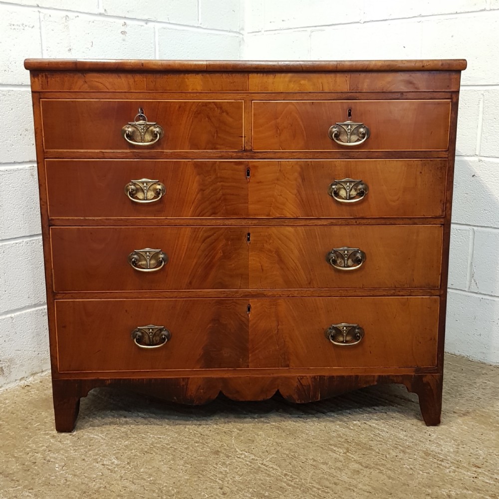 ANTIQUE REGENCY MAHOGANY CHEST OF DRAWERS C1820 View II