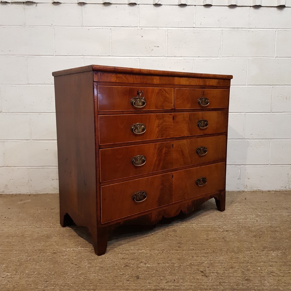 ANTIQUE REGENCY MAHOGANY CHEST OF DRAWERS C1820 View VI