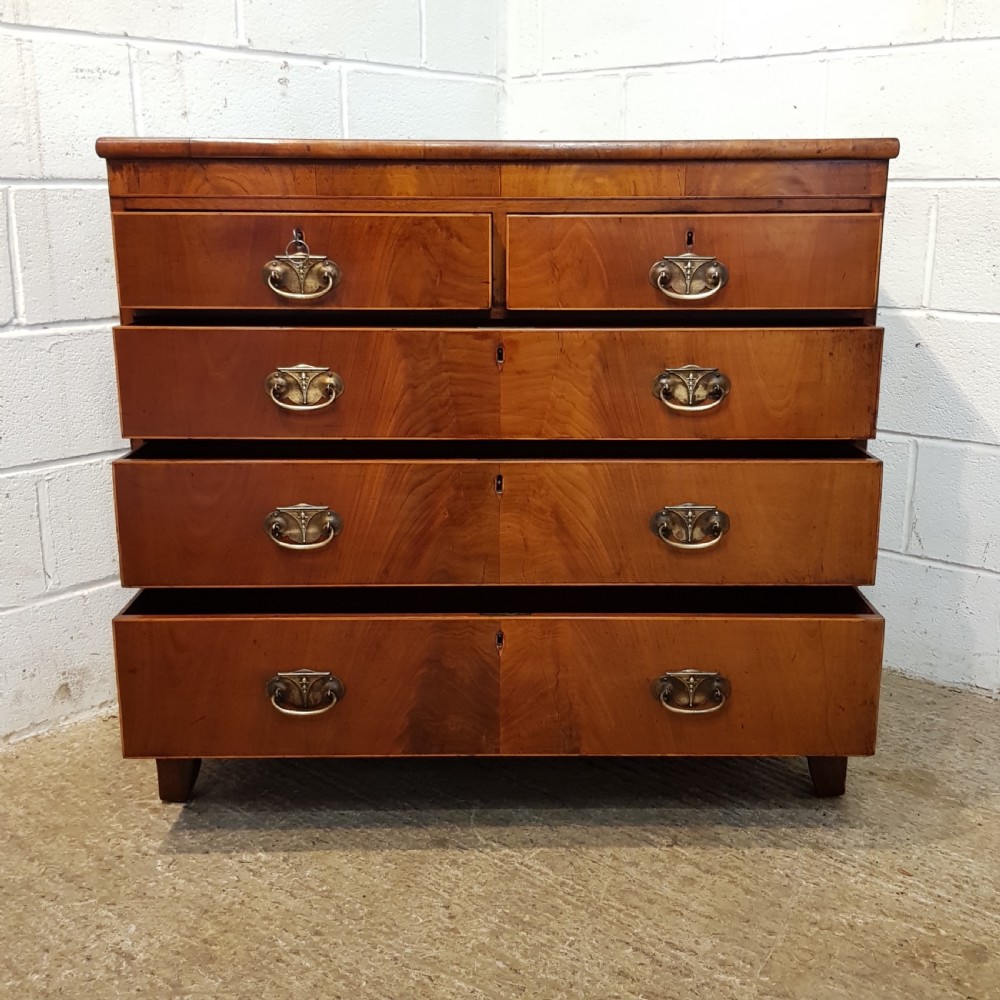 ANTIQUE REGENCY MAHOGANY CHEST OF DRAWERS C1820 View VII