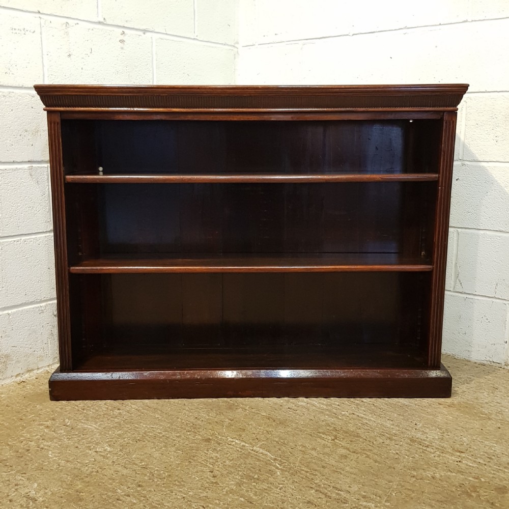 ANTIQUE VICTORIAN MAHOGANY OPEN BOOKCASE C1880 View II