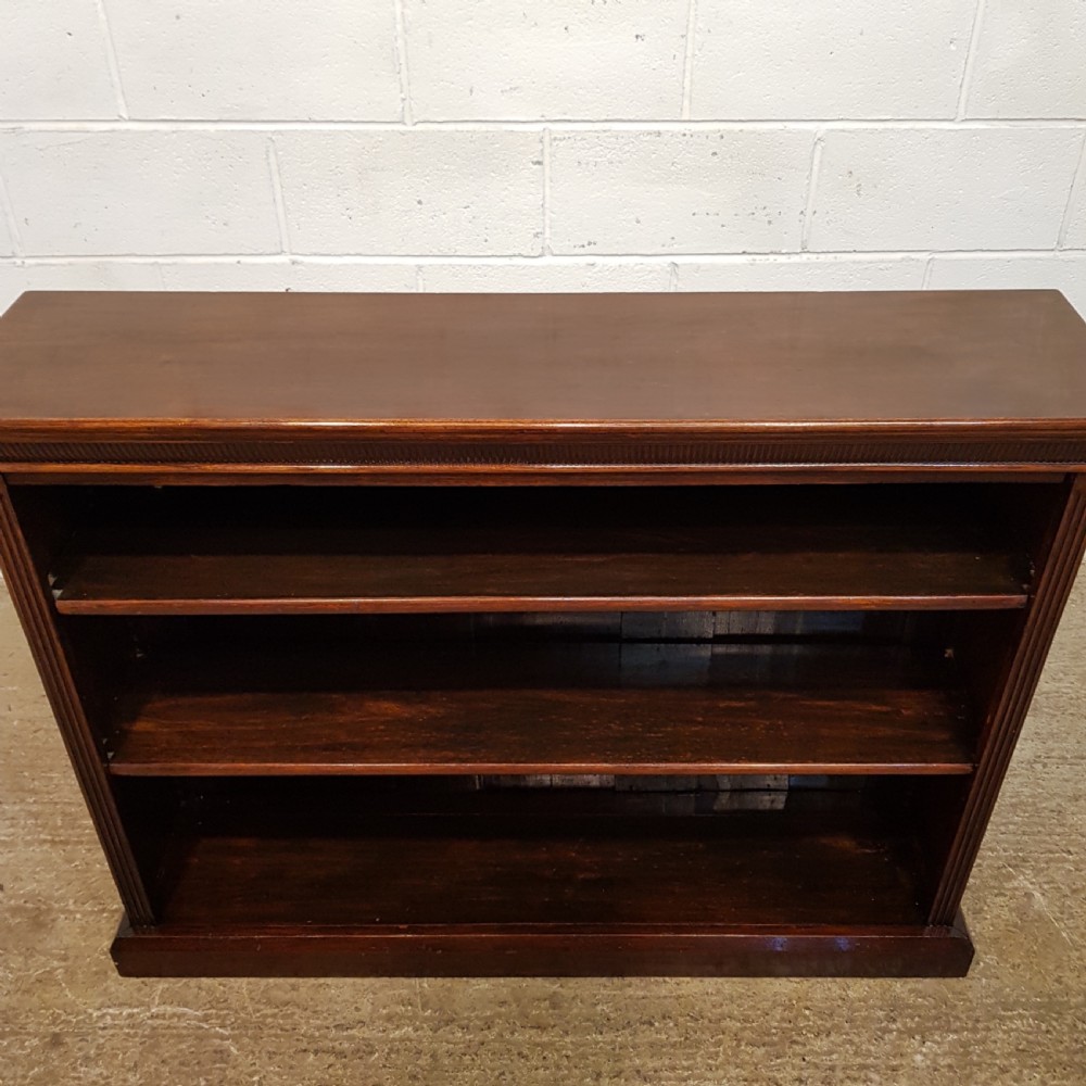 ANTIQUE VICTORIAN MAHOGANY OPEN BOOKCASE C1880 View IV