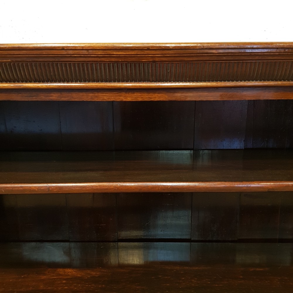ANTIQUE VICTORIAN MAHOGANY OPEN BOOKCASE C1880 View V