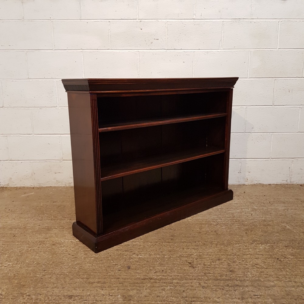 ANTIQUE VICTORIAN MAHOGANY OPEN BOOKCASE C1880 View VII