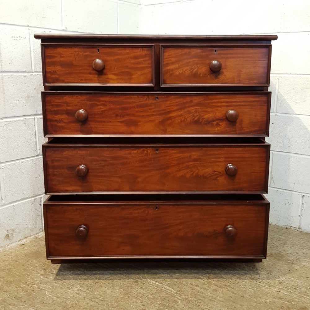 ANTIQUE VICTORIAN MAHOGANY CHEST OF DRAWERS C1880 View IV