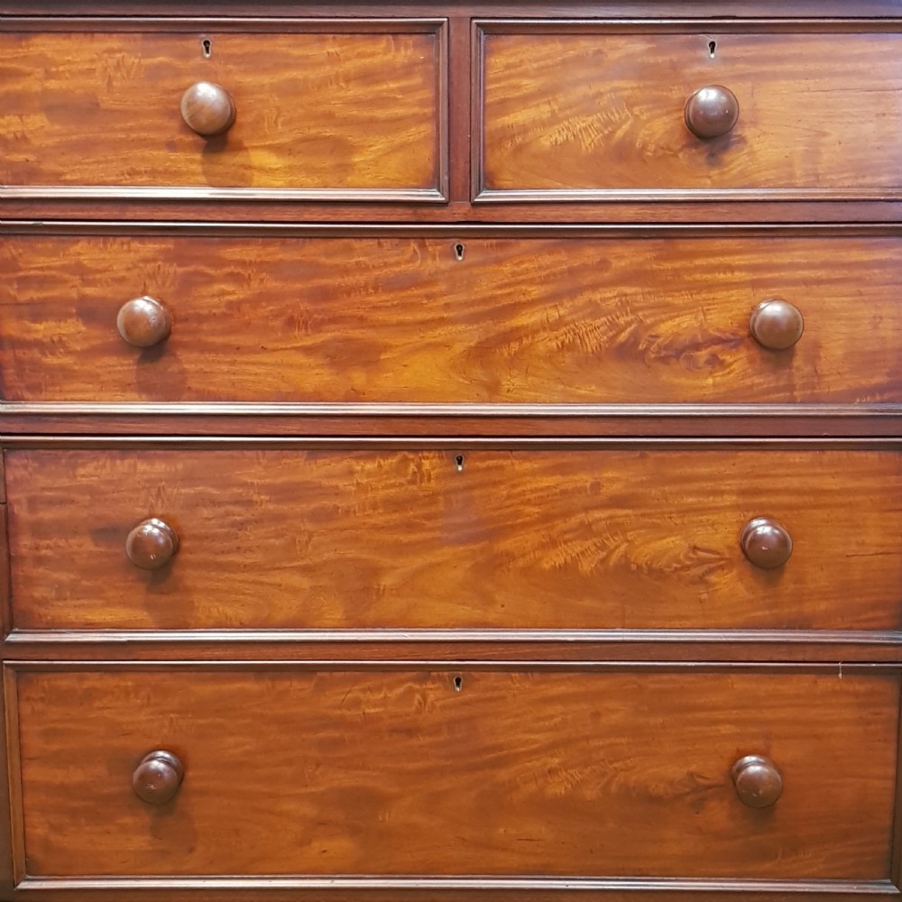 ANTIQUE VICTORIAN MAHOGANY CHEST OF DRAWERS C1880 View V