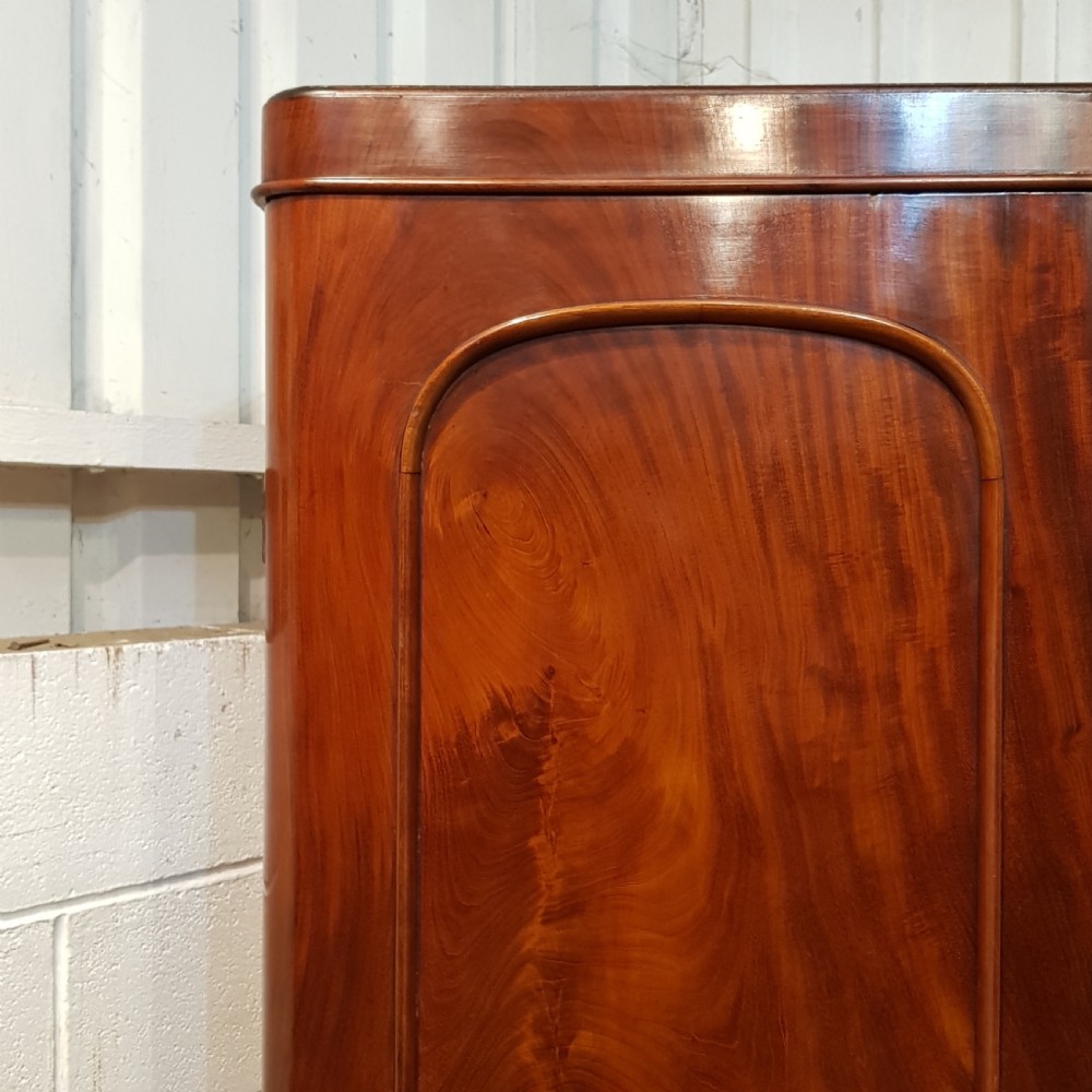 ANTIQUE VICTORIAN MAHOGANY DOUBLE WARDROBE C1880 View V