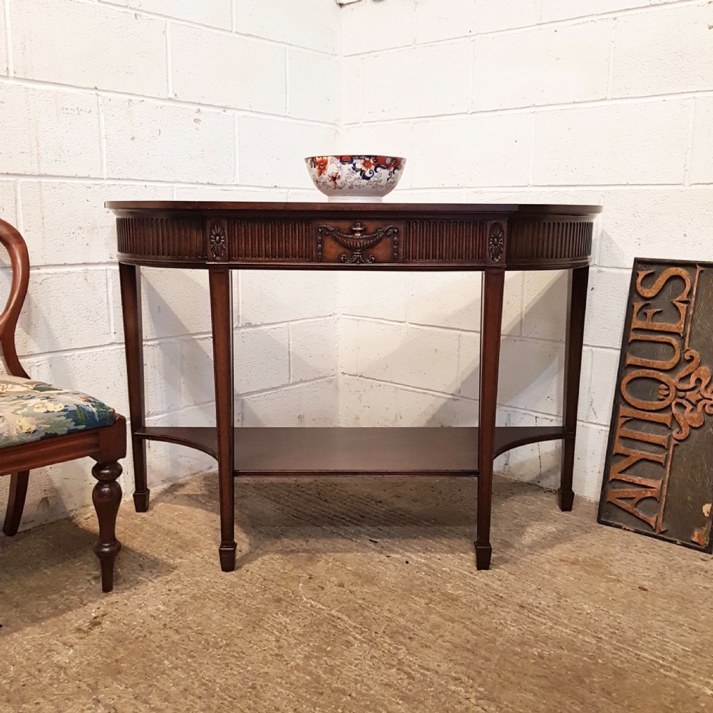 ANTIQUE EDWARDIAN MAHOGANY CONSOLE TABLE BY WARING & GILLOWS C1900
