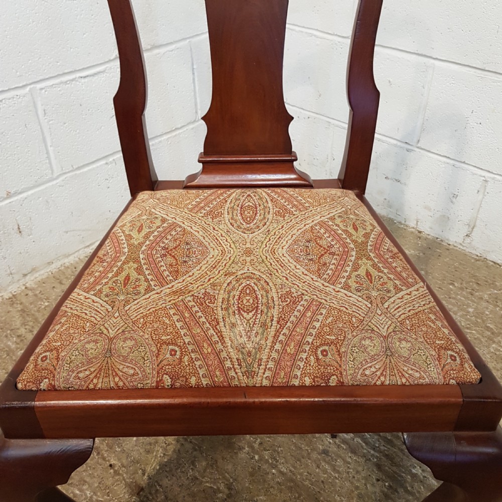 ANTIQUE SET EIGHT EDWARDIAN MAHOGANY QUEEN ANNE DIN8NG CHAIRS C1900 View VII