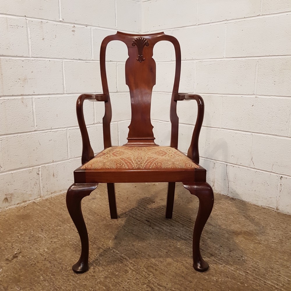 ANTIQUE SET EIGHT EDWARDIAN MAHOGANY QUEEN ANNE DIN8NG CHAIRS C1900 View VIII
