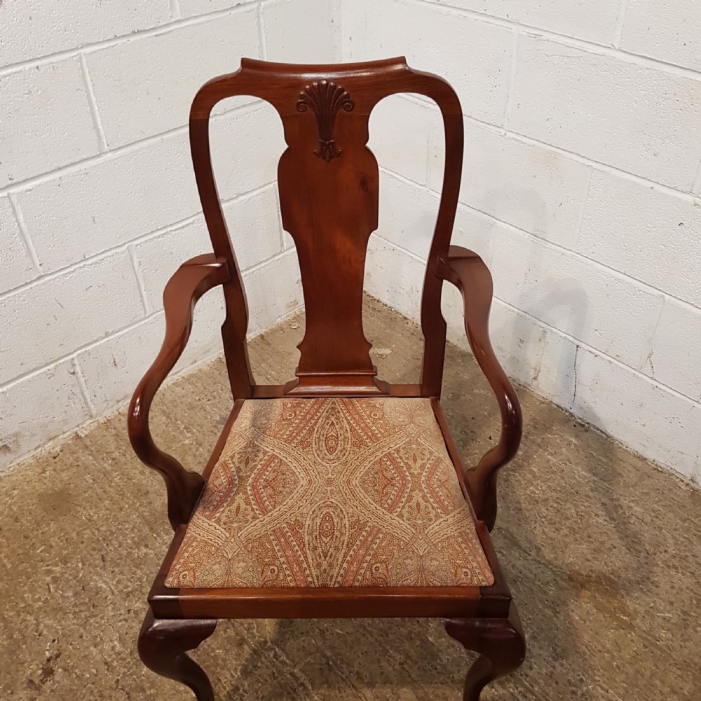 ANTIQUE SET EIGHT EDWARDIAN MAHOGANY QUEEN ANNE DIN8NG CHAIRS C1900 View IX