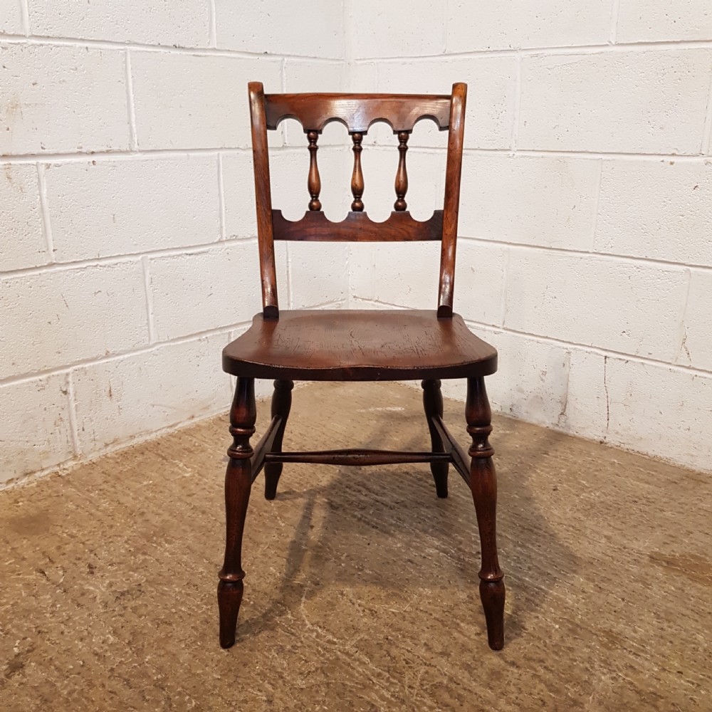 ANTIQUE SET EIGHT ASH & ELM COUNTRY DINING CHAIRS C1920 View III