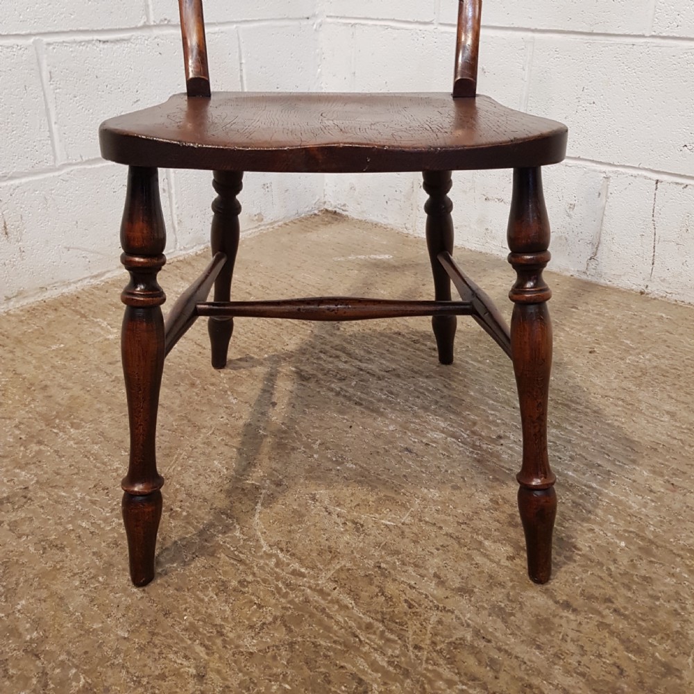 ANTIQUE SET EIGHT ASH & ELM COUNTRY DINING CHAIRS C1920 View IV