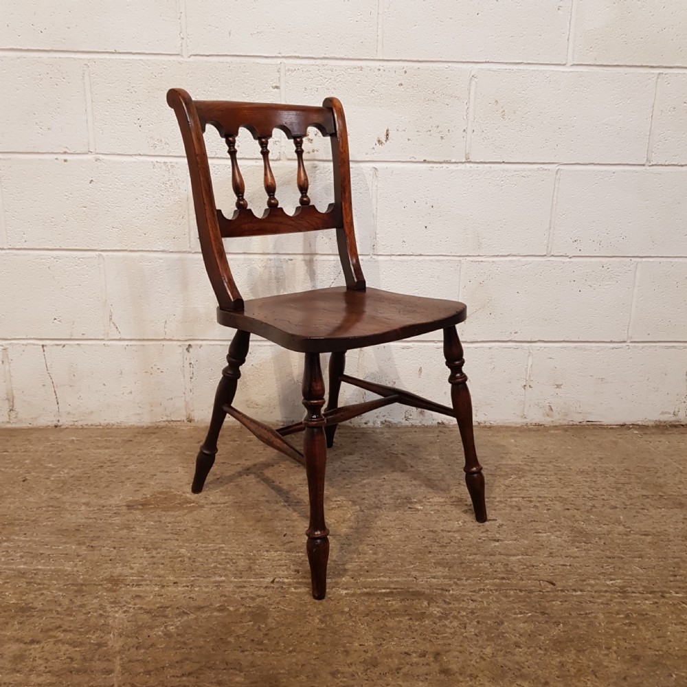 ANTIQUE SET EIGHT ASH & ELM COUNTRY DINING CHAIRS C1920 View VII