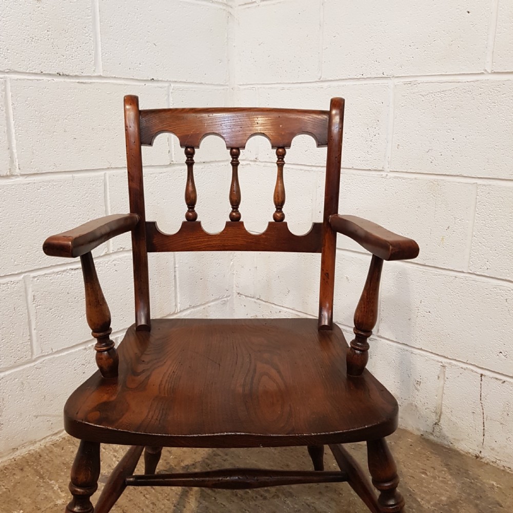ANTIQUE SET EIGHT ASH & ELM COUNTRY DINING CHAIRS C1920 View VIII