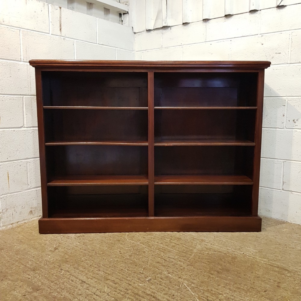 ANTIQUE VICTORIAN MAHOGANY OPEN BOOKCASE C1880 View II