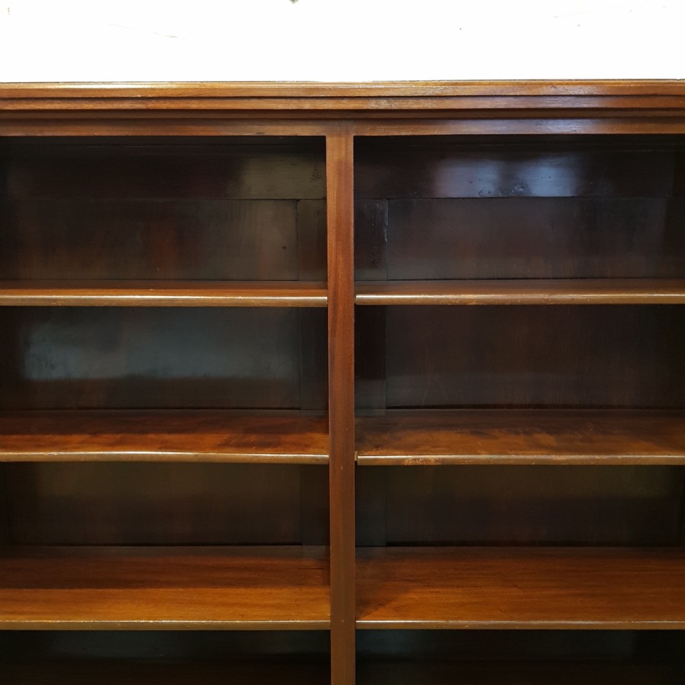 ANTIQUE VICTORIAN MAHOGANY OPEN BOOKCASE C1880 View IV