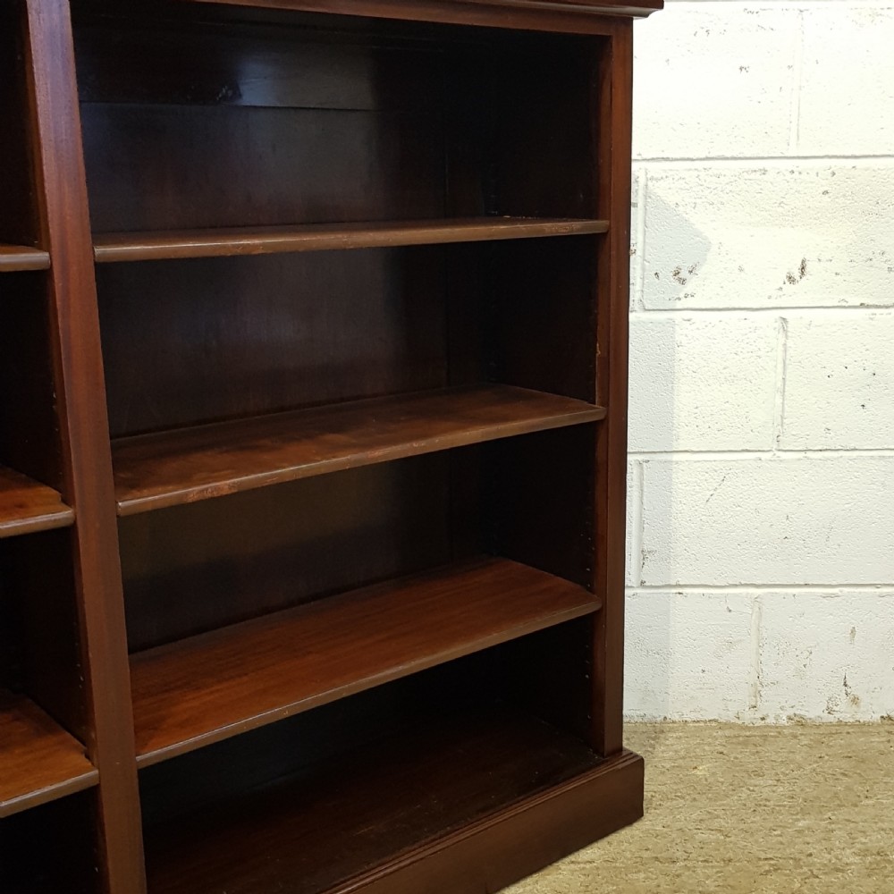 ANTIQUE VICTORIAN MAHOGANY OPEN BOOKCASE C1880 View V