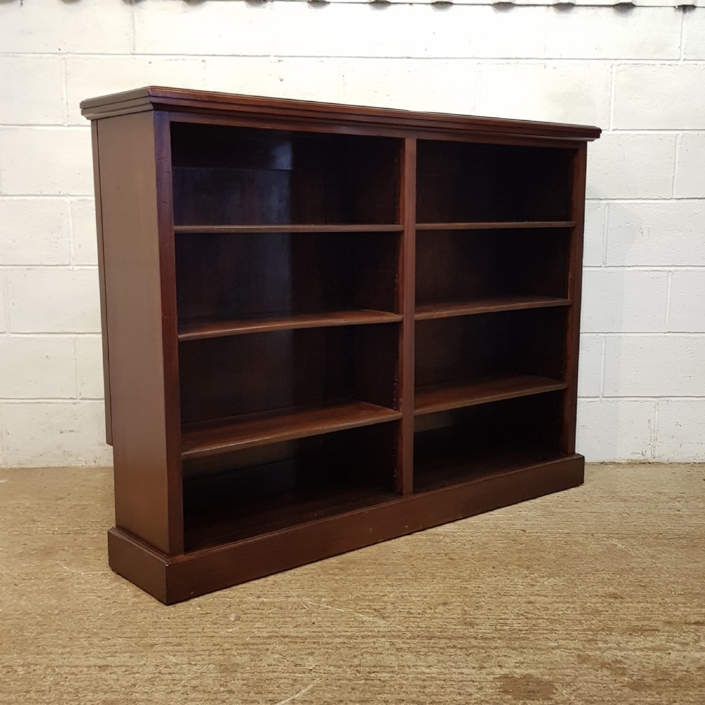 ANTIQUE VICTORIAN MAHOGANY OPEN BOOKCASE C1880 View VI