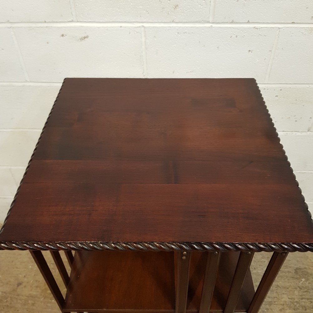 ANTIQUE EDWARDIAN. MAHOGANY REVOLVING BOOKCASE C1900 View V