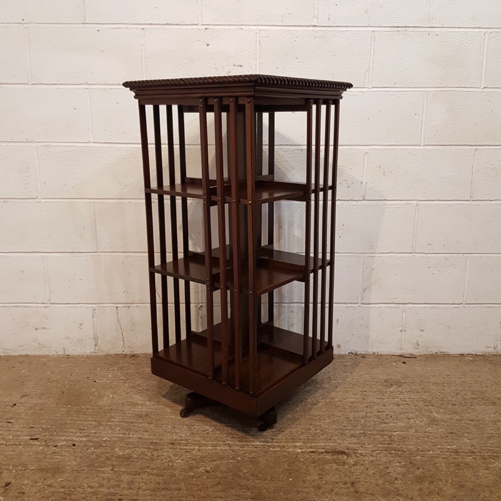 ANTIQUE EDWARDIAN. MAHOGANY REVOLVING BOOKCASE C1900 View VI