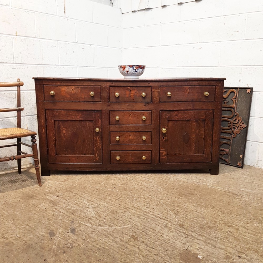 ANTIQUE 18TH CENTURY COUNTRY OAK DRESSER BASE C1780