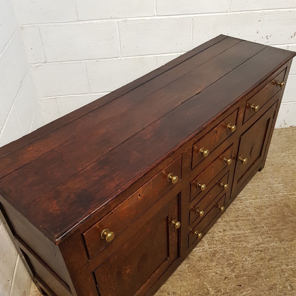 ANTIQUE 18TH CENTURY COUNTRY OAK DRESSER BASE C1780 View III