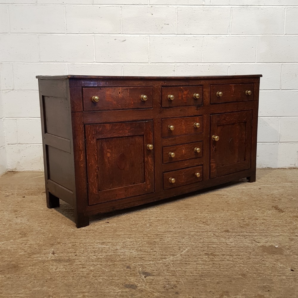 ANTIQUE 18TH CENTURY COUNTRY OAK DRESSER BASE C1780 View VI