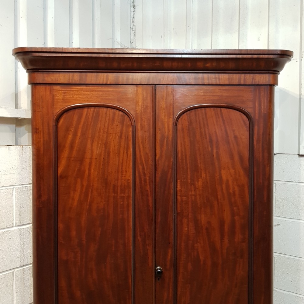 ANTIQUE VICTORIAN MAHOGANY DOUBLE WARDROBE C1880 View III