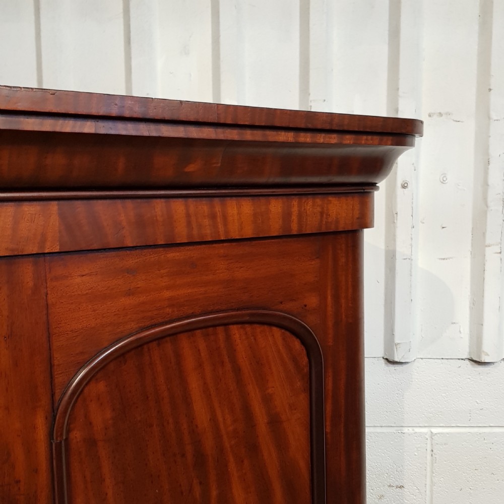 ANTIQUE VICTORIAN MAHOGANY DOUBLE WARDROBE C1880 View IV